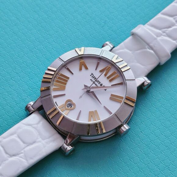 RARE Tiffany & Co. Stainless Steel Ceramic 18k Gold 30mm Atlas Automatic Watch. - Picture 3 of 11